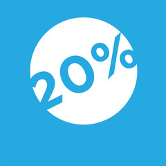  icon isolated on blue background