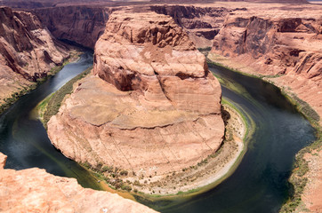 The Horseshoe Bend and Colorado River in Arizona 