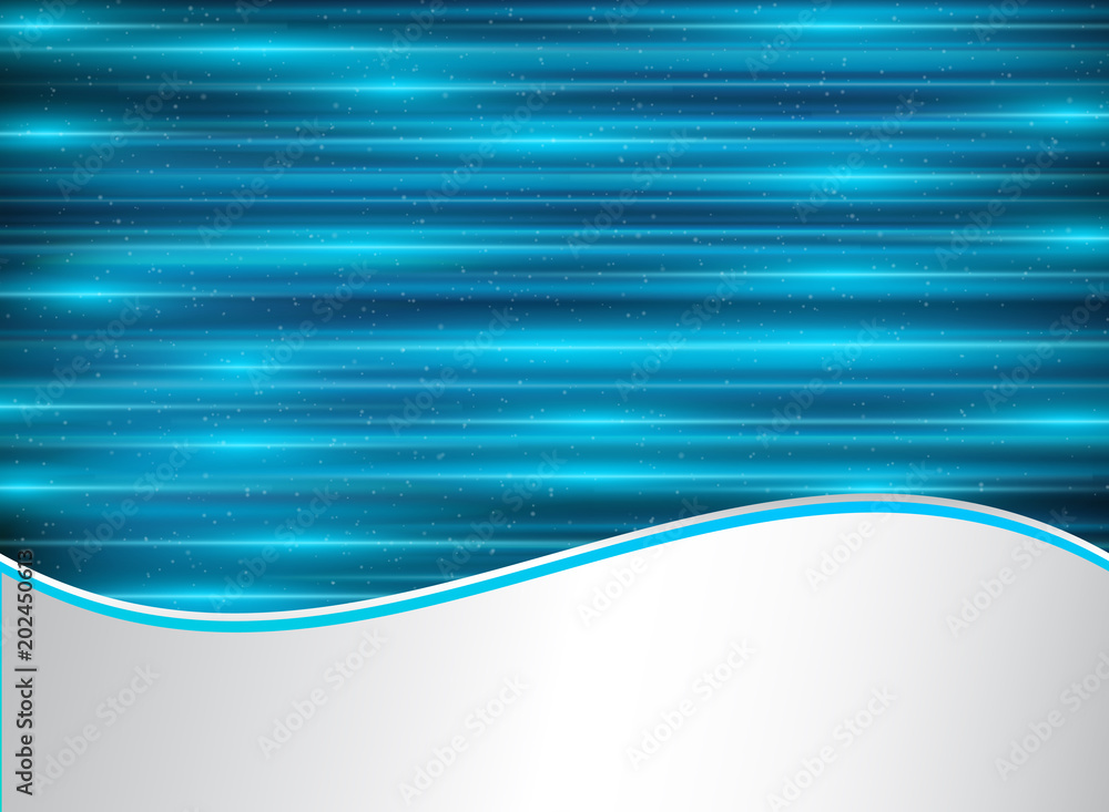 Canvas Prints abstract technology blue laser lines horizontal with lighting effect on dark background.