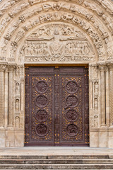 Basilica of Saint Denis: Architectural details. Paris, France
