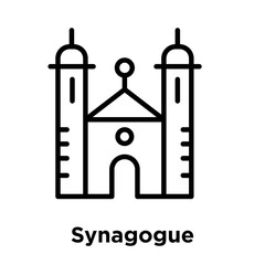 Synagogue icon isolated on white background