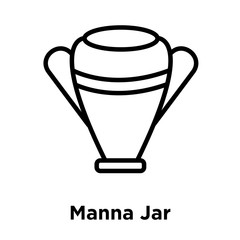 Manna Jar icon isolated on white background