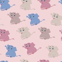 seamless pattern with elephant