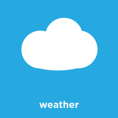 weather icon isolated on blue background