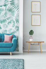 Leaf in living room interior