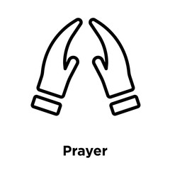 Prayer icon isolated on white background