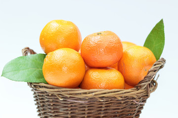 Mandarins on white backgkround