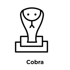 Cobra icon isolated on white background