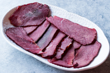 Cyprus Dessert also called Trilece / Kibris Tatlisi / Muhallebi Milk Pudding with Walnut and Breadcrumbs.
