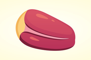 Pistachio nut vector illustration in cartoon style. Organic food.