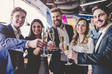 Group of people working in modern office