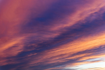 Fototapeta na wymiar colorful sunset clouds 