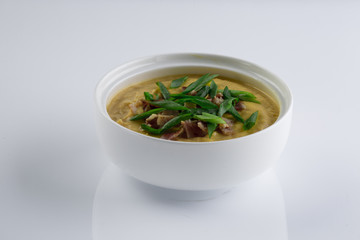 Japanese soup on a white background