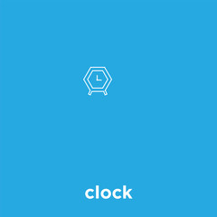 clock icon isolated on blue background