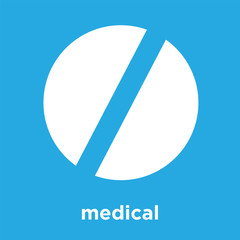 medical icon isolated on blue background