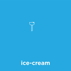 ice-cream icon isolated on blue background