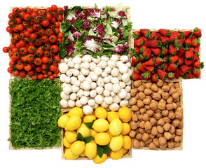 Verdura e limoni, vista dall'alto