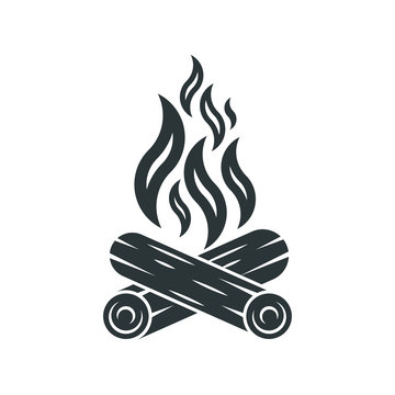 Bonfire Icon. Campfire Logo