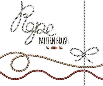 Rope pattern brush