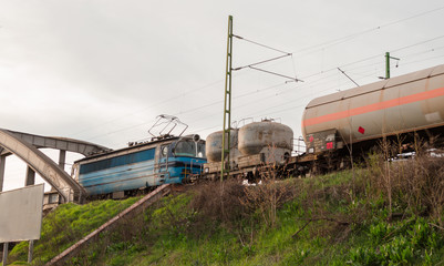 Fototapeta na wymiar cargo containers at Budapest station