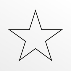 Fototapeta premium Star line icon. Vector illustration.