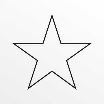 Star line icon. Vector illustration.
