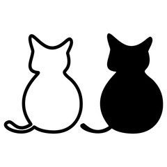 Cats, set of icon. Abstract concept. Vector illustration on white background.