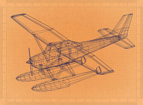 Hydroplane - Retro Blueprint