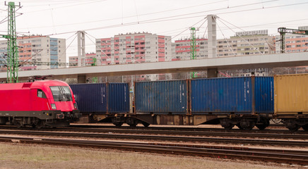 cargo containers at Budapest station