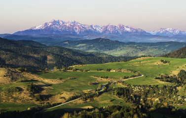 The Pienin National Park is located east of the High Tatras on the border between Slovakia and Poland