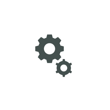 recommend clip art: Black and white gear icon