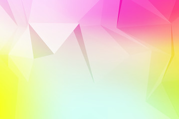 Vector art of faceted 3d crystal colorful shapes.