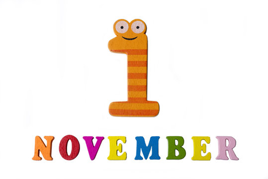 November 1, on a white background, numbers and letters.