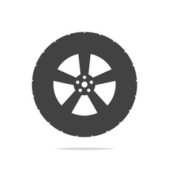 Obraz premium Car wheel icon vector isolated