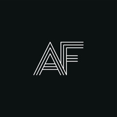 AF Letter logo icon design template elements