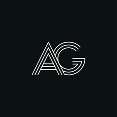 AG Letter logo icon design template elements