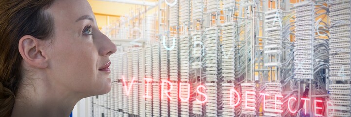 Composite image of business woman portrait