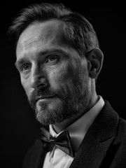 Fototapeta premium A series of academic studio male portraits.