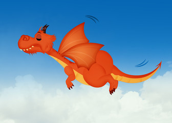 dragon flying in the sky © adrenalinapura