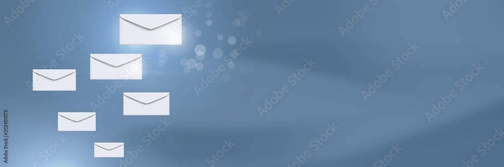 Poster envelope letters messages floating