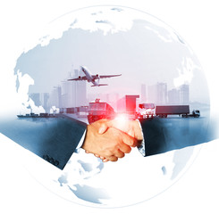 success business of Global logistics , Air cargo trucking rail transportation maritime shipping...