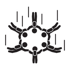 Skydiving icon. Vector.