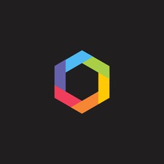 hexagon, hexagonal logo design for geometric, illustration and corporate