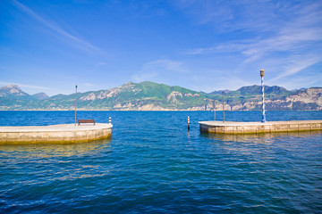 Coastline in Garda Lake, Italy