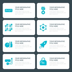 Flat health, science, sports, kids and toys infographic timeline template for presentations, advertising, annual reports