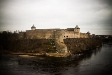 Fototapeta na wymiar old stone fortress in Russia