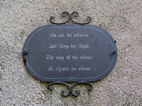 The way of the silence, San Giulio island, Italy