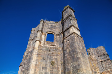 Fototapeta na wymiar 12th century Templar Church at the Convent of Christ in Tomar- Portugal