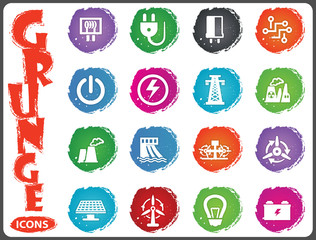 Electricity icon set