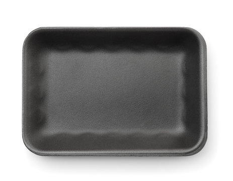 Black Empty Foam Food Tray